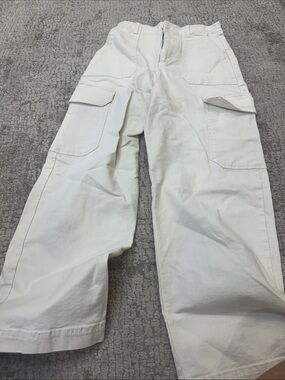 Women's White Cargo Pants with Utility Pockets